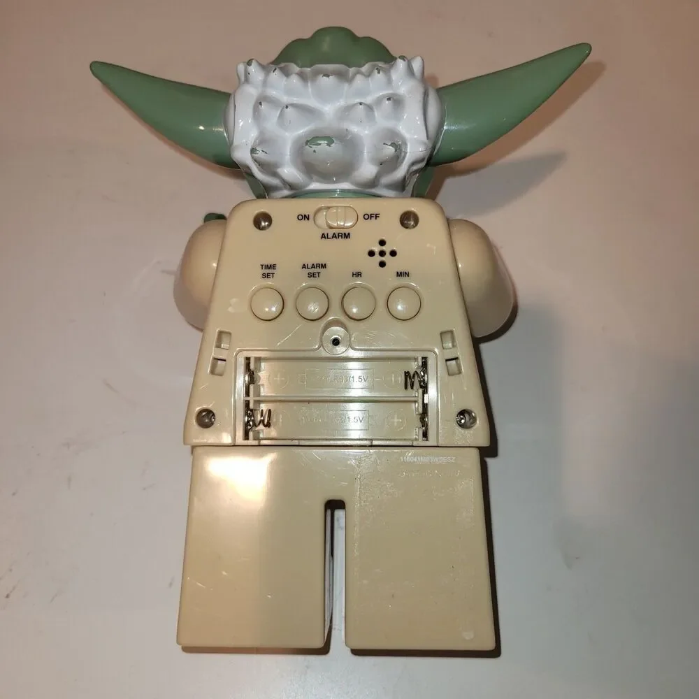 Star Wars Lego Yoda Digital Alarm Clock - Tested & Working